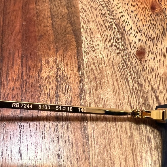 Ray-Ban RB7244 Blue and Gold Eyeglasses Frames - Picture 6 of 6